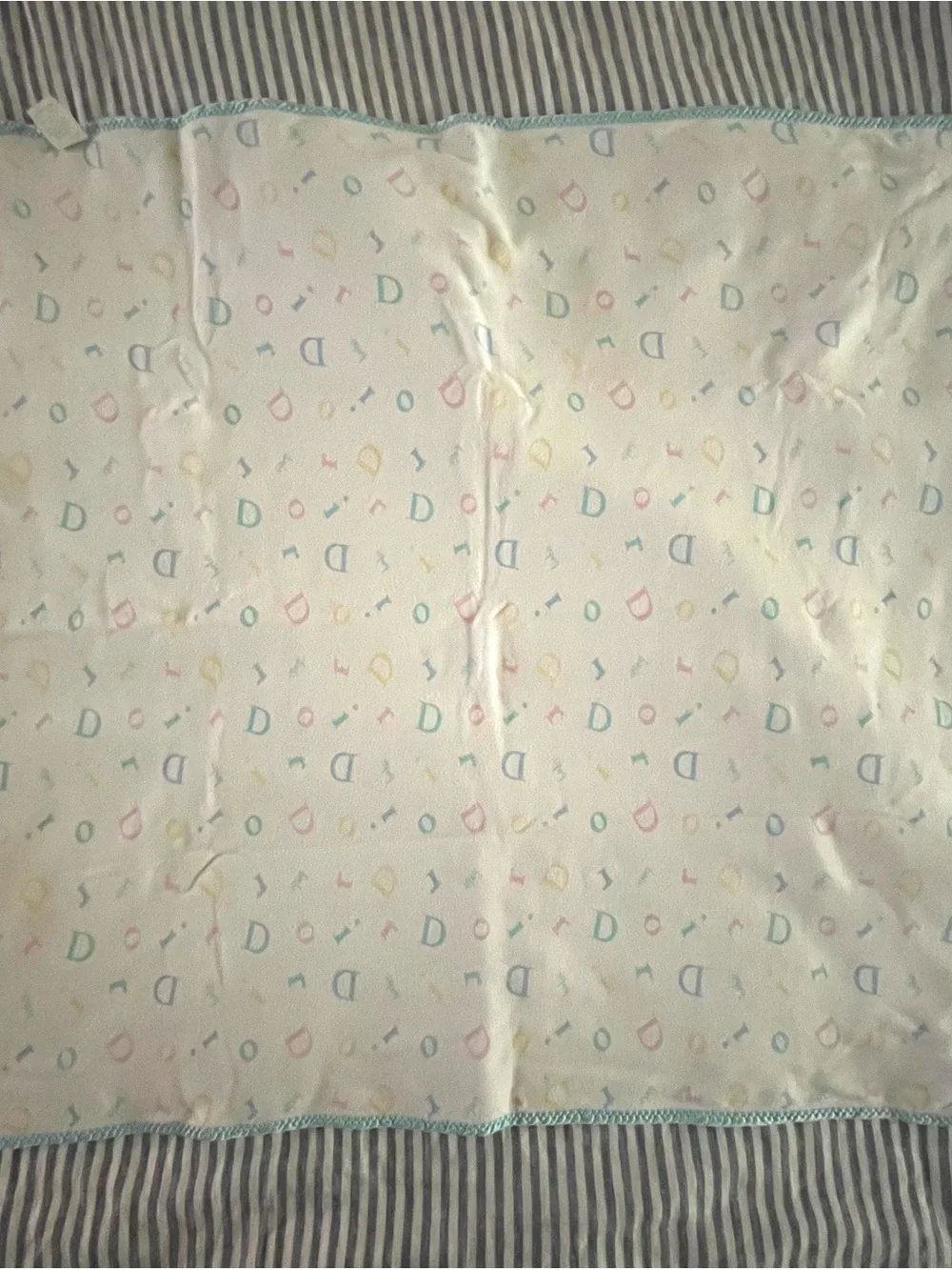 Baby Dior Receiving Crib Blanket Vintage